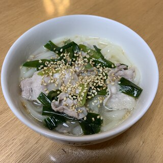 【簡単】ネギ塩うどん